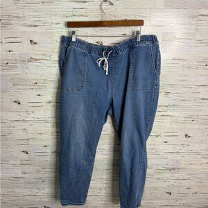 Torrid Blue Denim Joggers jeans drawstring size 3x